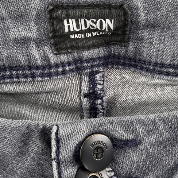 Hudson Charcoal Gray Jeans Slim Straight Leg 5-Pockets Zip Button Fly Women's 27 - Picture 7 of 10